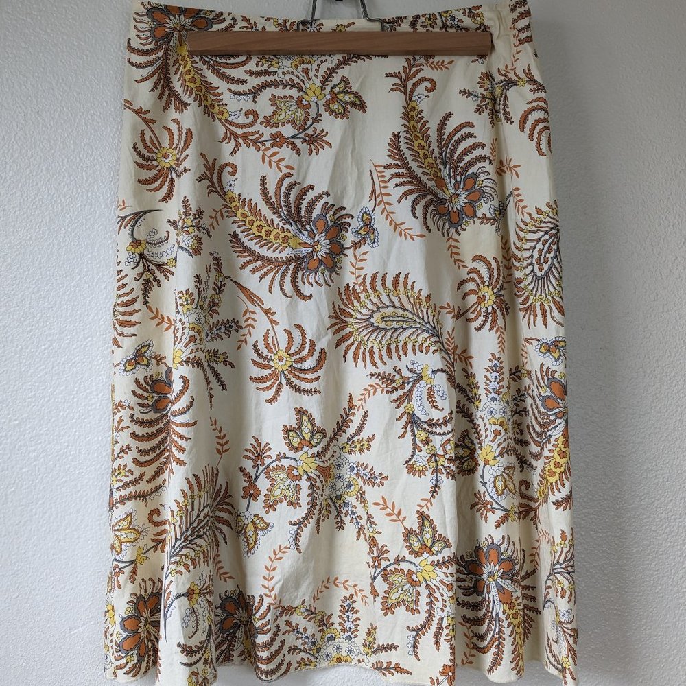 Floral Paisley A-Line Skirt